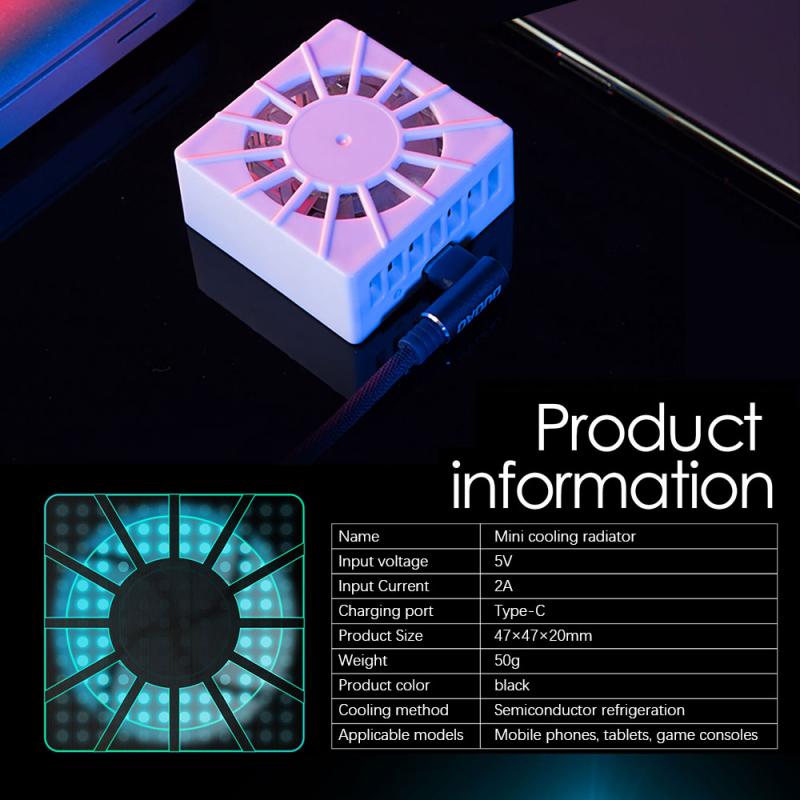 Mobile Phone USB Game Cooler System Cooling Fan Miniature Semiconductor Heat Sink Concentrated Heat Dissipation Center Durable