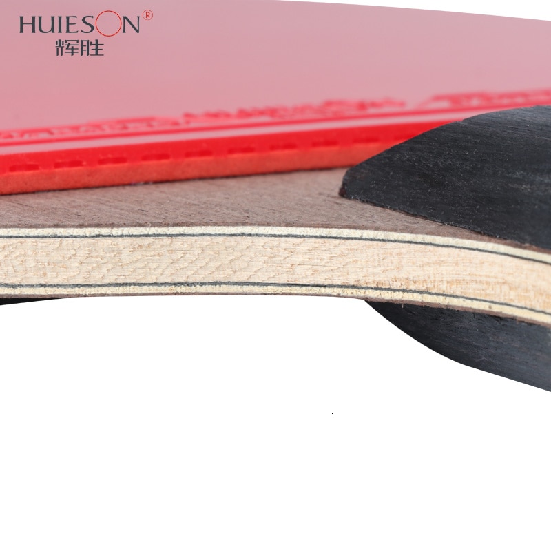 Huieson-Conjunto de raqueta de tenis de 6 estrellas, nueva raqueta de Ping Pong de fibra de carbono con cubierta, Accesorios de Tenis de Mesa, pelotas