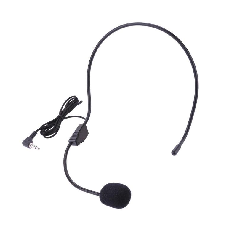 Portable Head-mounted Headset Microphone Wired 3.5mm Plug Guide Lecture Speech Headset Mic For Teaching Meeting bee ear mic