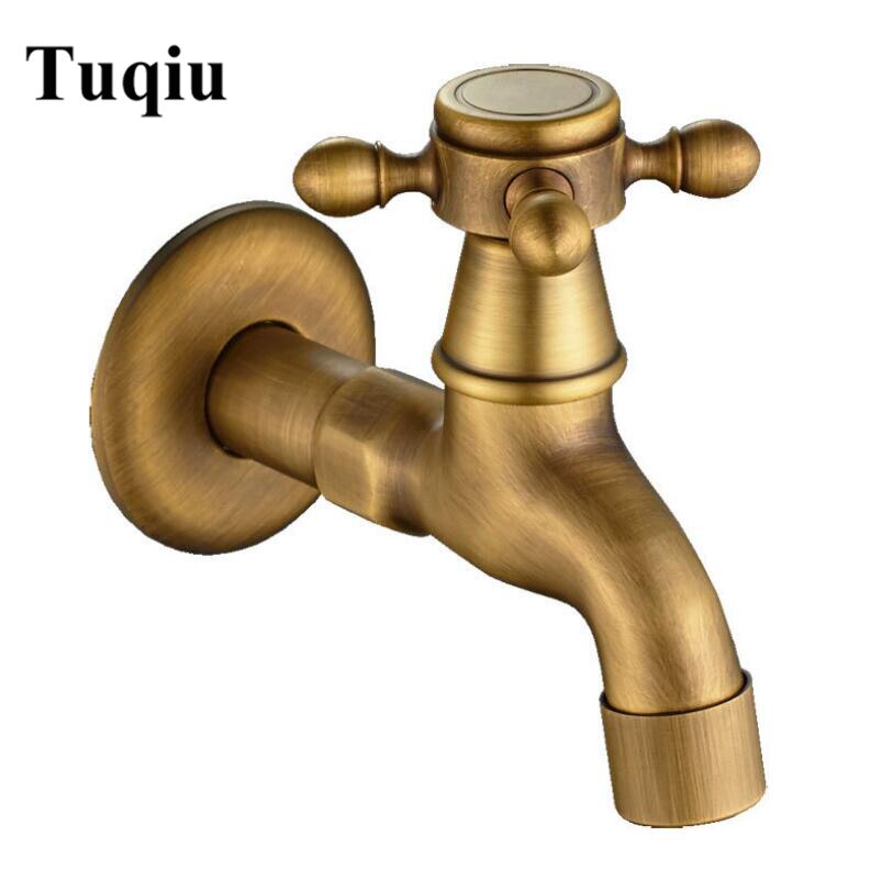 Grifo de bronce antiguo/negro para exteriores, pulido al aceite, grifo de jardín, grifo de baño, grifo de lavadora/fregona,