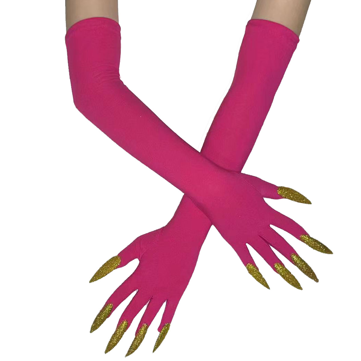 Coole Halloween Handschoenen Ghost Claw Dress Up Handschoenen Mode Rode Handschoenen Lange Nagels Cosplay Halloween Grappige Handschoenen C068