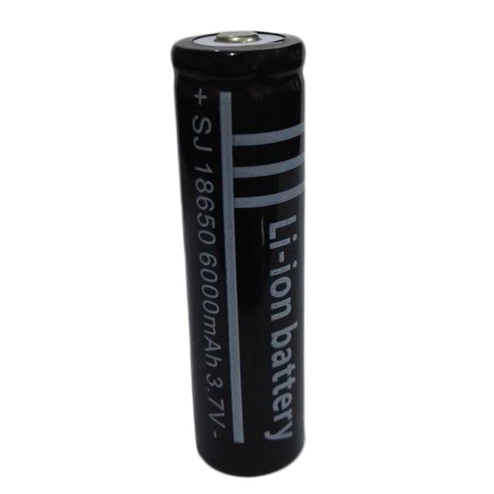 2PCS 18650 Battery 3.7V 6000mAh 18650 Li-ion Rechargeable Battery for Flashlight DP