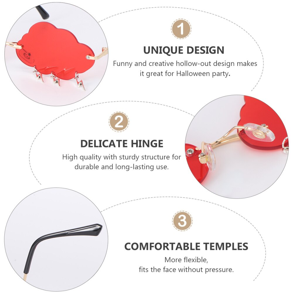 1 Paar Partij Cloud Bril Zonnebril Stijlvolle Bril Voor