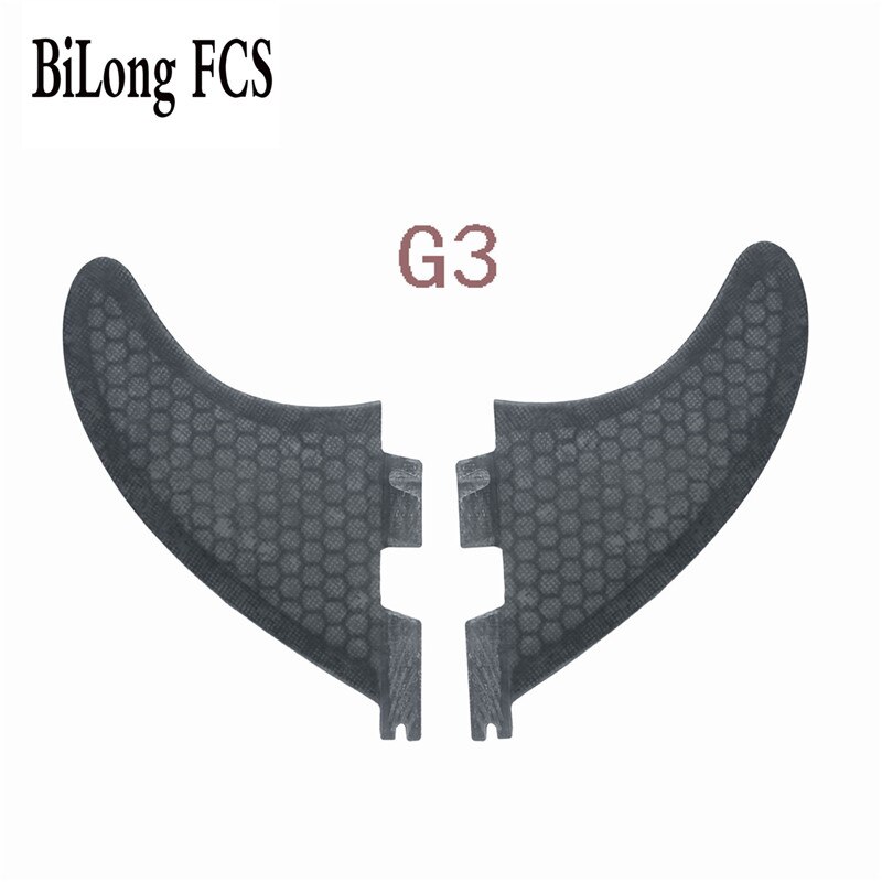 BiLong FCS II-aletas de fibra de carbono para tabla de surf, tamaño G3, G5, G7, Juego de 2 unidades: gray g3