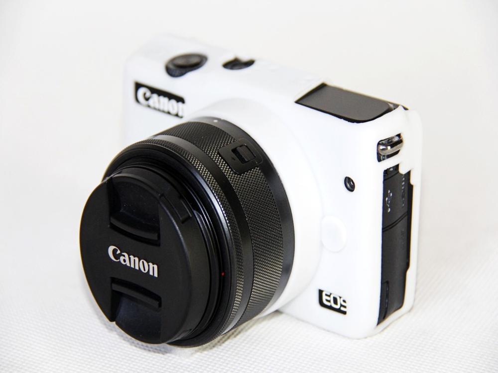 Funda de cámara de silicona para Canon EOS M10/EOS M100 la más nueva cubierta protectora 1pc: White