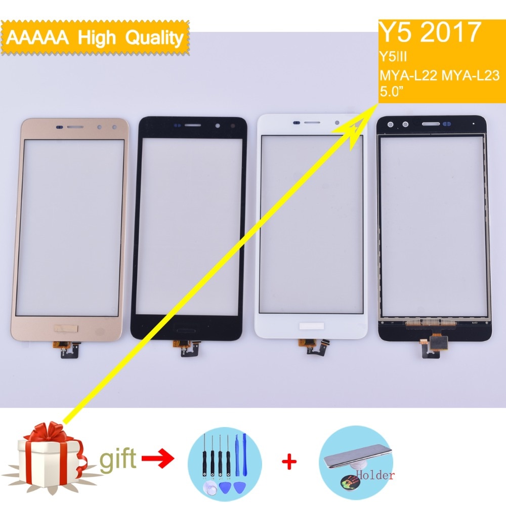 Pantalla táctil MYA-L22 para Huawei Y5 Y5III MYA-L23, cristal frontal, lente exterior, sin LCD
