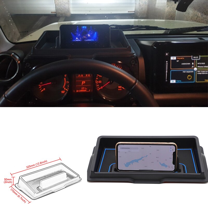 Dashboard Storage Box Door Storage Box Phone Holder Tray for Suzuki Jimny Car Mobile Phone Holder Phone Stand Bracket