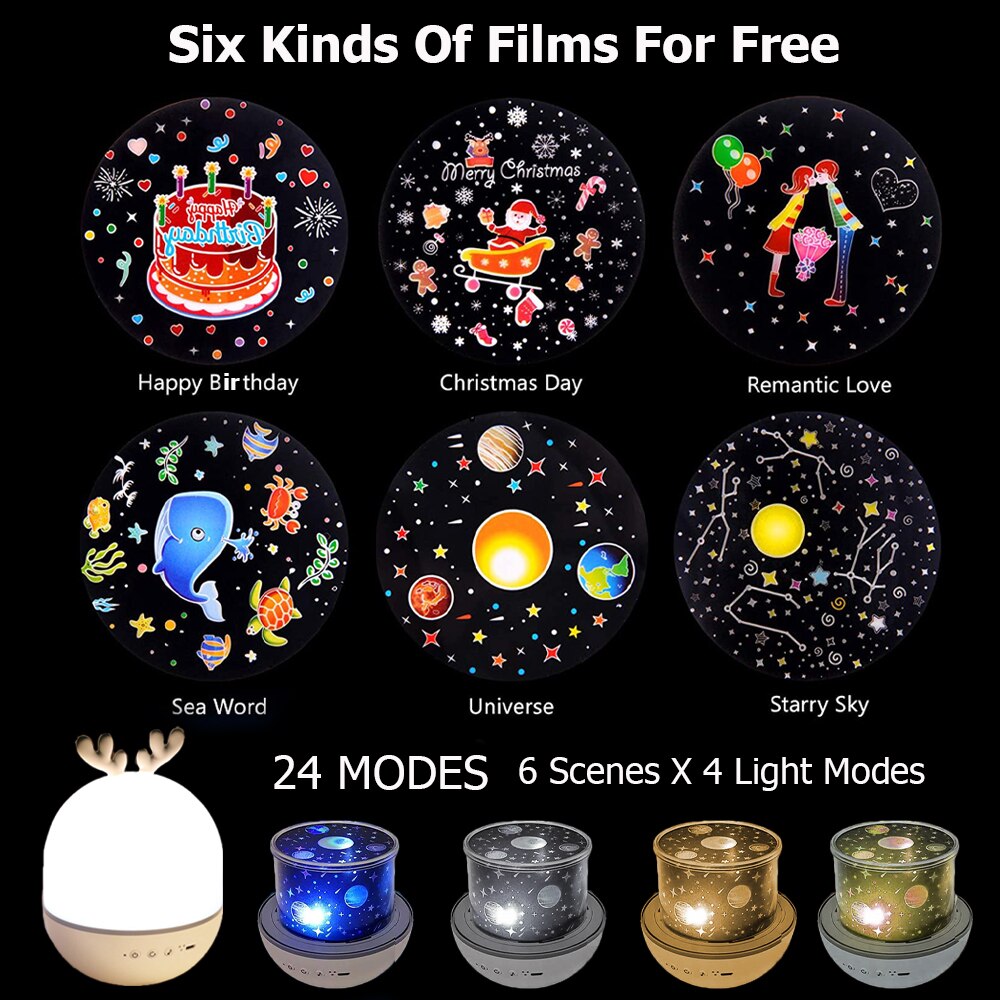 Ster Projector Kinderen Nachtlampje Bluetooth Speaker Led Night Lamp Voor Baby Projector Ster Roterende Galaxy Lamp Slaapkamer