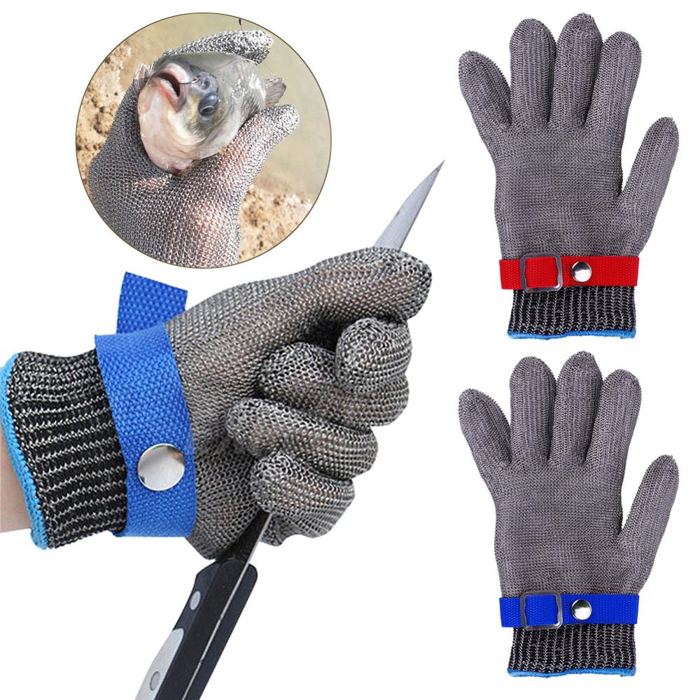Veiligheid Cut Proof Steekwerende Rvs Handschoenen snijbestendige Anti-Kras Metal Mesh Slager 22-26cm Anti-mes Handschoenen