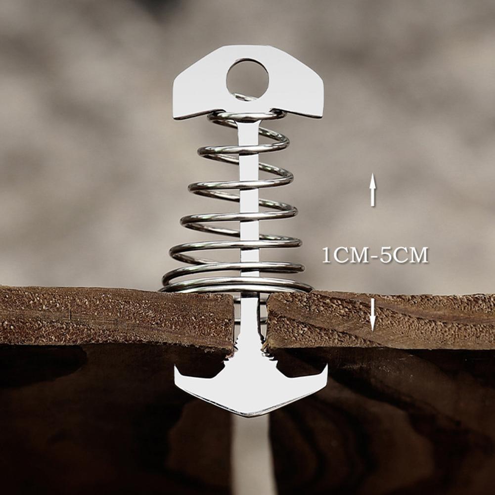 1pc windseilschnallen, federförmig, oktopus-förmig, deckpflock, zelthaken, fixseil, camping, stahlbrettschnalle, wandernagel, outdoor,  y9 w 2