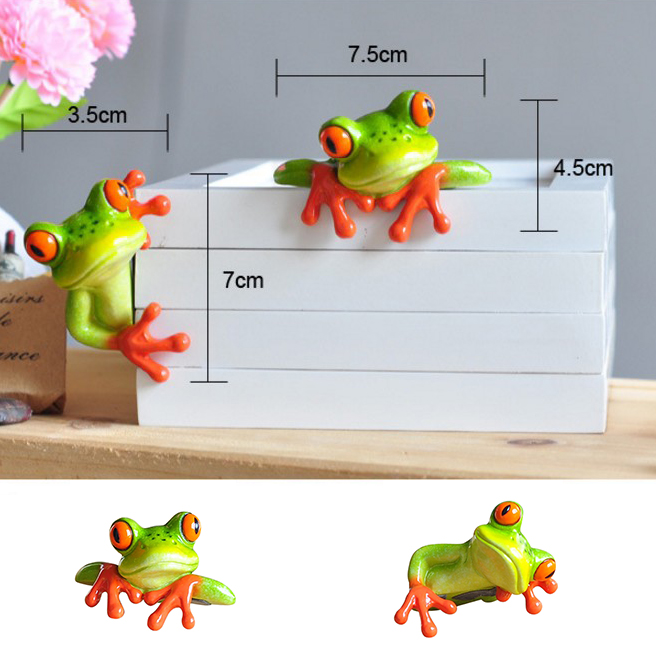 Exquisite Frog Figurines Small Frog Toys Decoration Ornament Computer Home Garden Landscape Desk Table Decorative Frog
