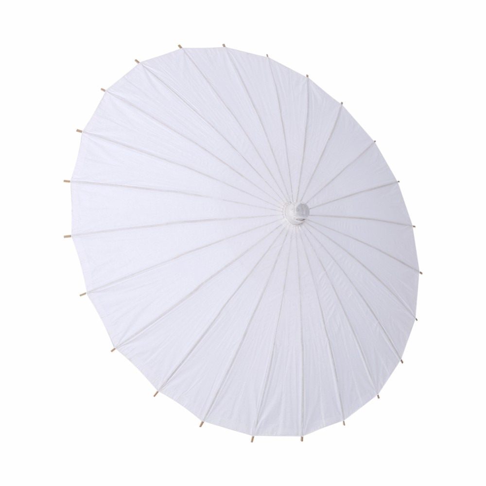 Bamboo White Paper Umbrella Tissue Paper Paraso Chinese Traditional Ancient Craft White Umbrella China Traditional Dance Props