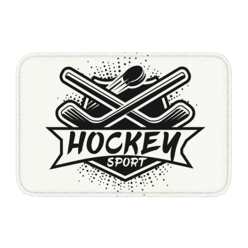 Individuell gestaltete eishockey-herzschlag-fußmatt, rutschfest, für eingangsbereich, küche, Schlecht, wohnzimmer, spielerzimmer, wohnzimmer, fußmatt: Multi