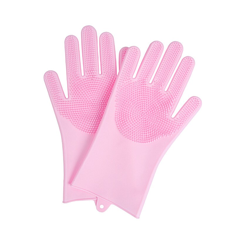 Guante de aseo para mascotas, cepillo de silicona para perros y gatos, guantes para quitar el pelo, limpieza de baño, masaje, cepillo de pelo de silicona para perros