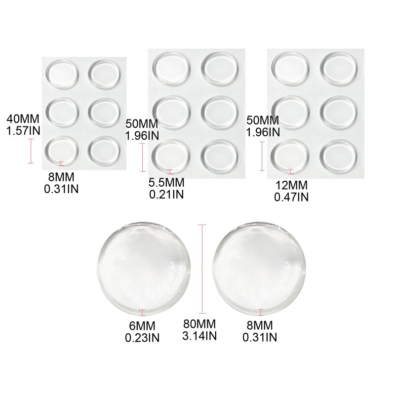 1/6 Stuks Siliconen Deurklink Bumper Zachte Muur Protectors Shield Zelfklevende Deurknop Pads Deurklink Guard Pads