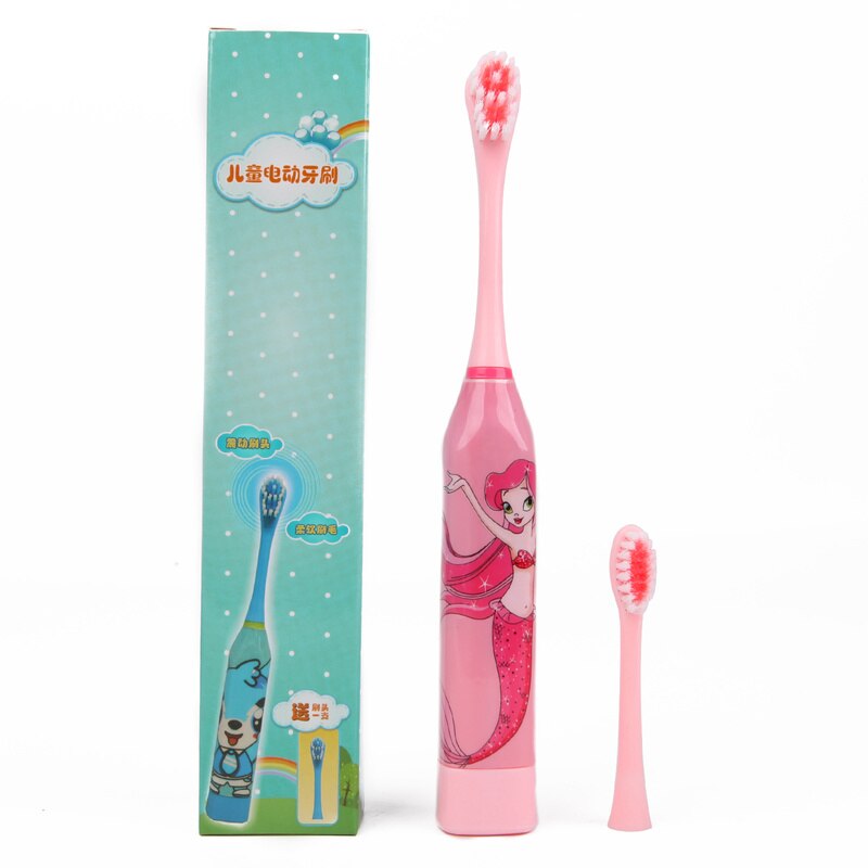 New Children Electric Toothbrush Automatic Ultrasonic Waterproof Cartoon Toothbrush Children&#39;s Life Education And Nursing Tools: Colore rosa