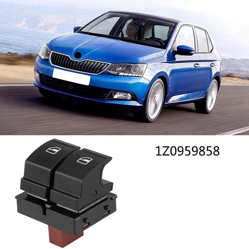 Interruptor de botón de ventana para Skoda Octavia Fabia 2 Roomster 1Z0959858
