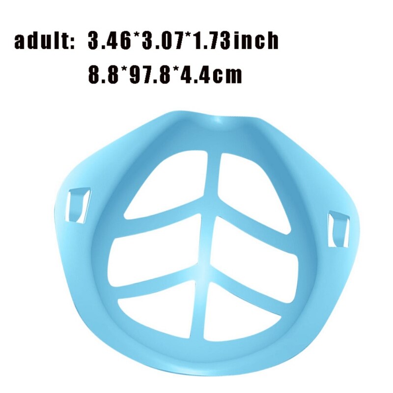 5Pcs Face Inner Support Frame Silicone Bracket More Space For Comfortable Breathing Washable Reusable: Kid Blue