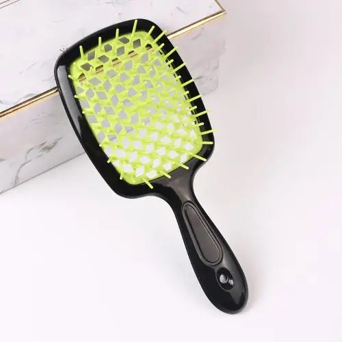 Detangling Brush Massage Combs Hollow Out Wet Curly Hair Brushes Tail Comb Set Edge Hair Brush Curly Hair Brush для волосся: Brown