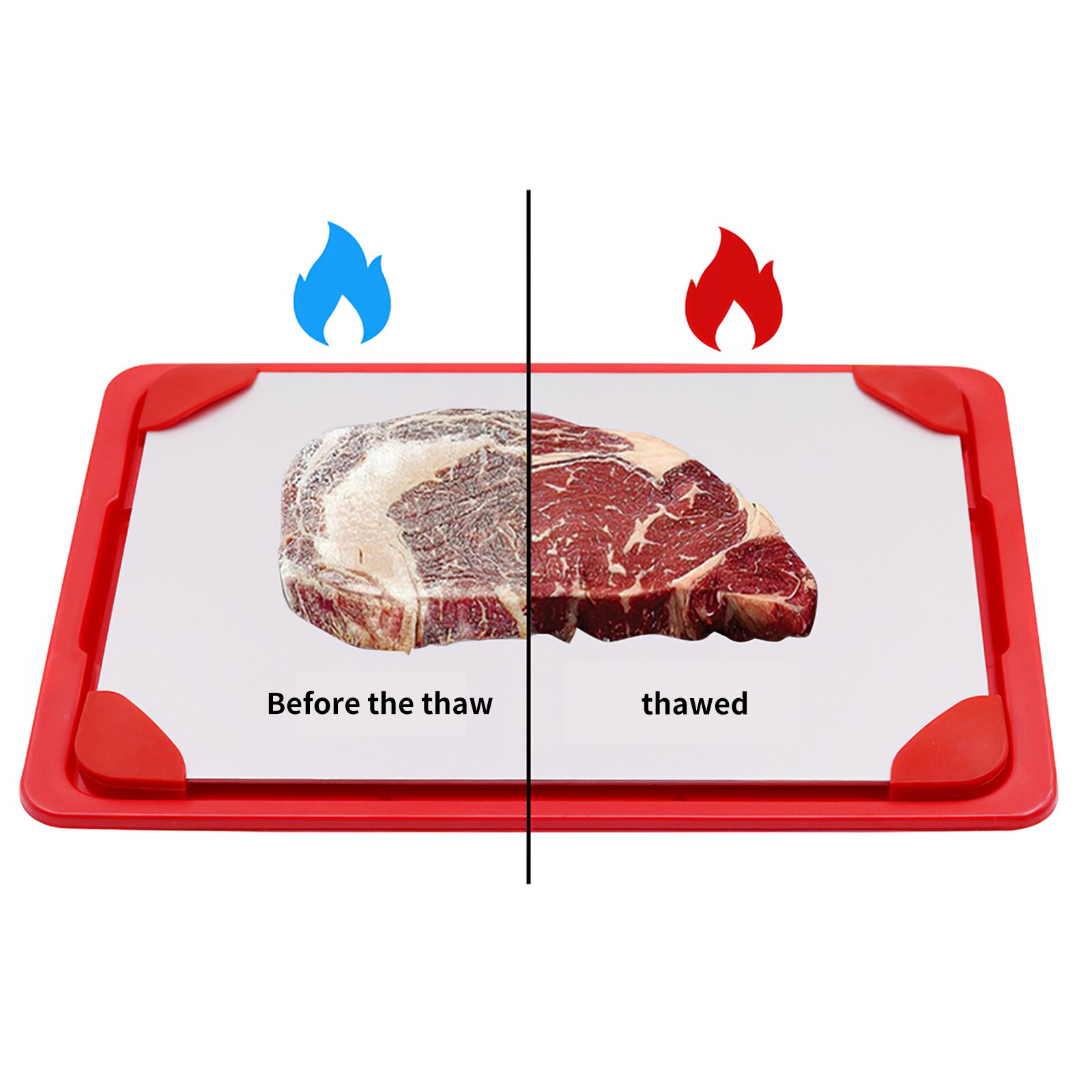 Rápido descongelación rápida bandeja para descongelar deshielo se congeló alimentos carne fruta rápida descongelación Placa de Defroster placa de cocina herramienta