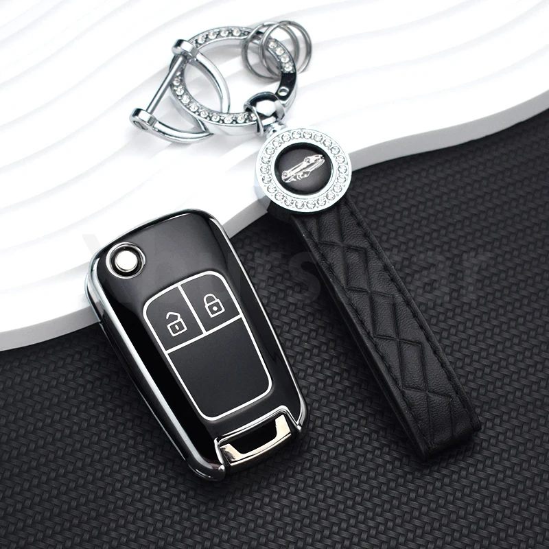 Funda de TPU para llave de coche, carcasa Fob para Chevrolet Aveo Prism Spark Trax Cruze, Opel Insignia Astra J Zafira Corsa D Mokka Meriva