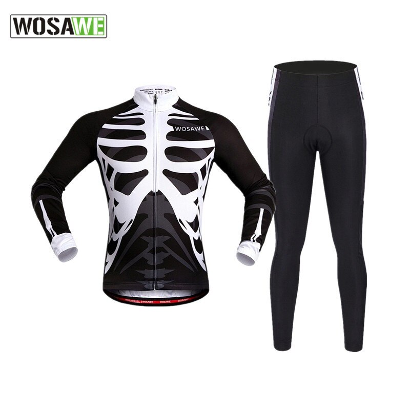 WOSAWE-Chaqueta de manga larga para Motocross para hombre, camisa, pantalones, trajes de ciclismo con almohadilla de Gel de silicona