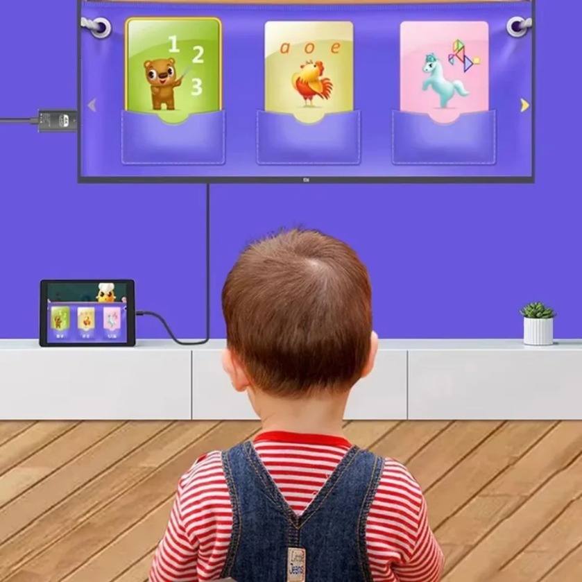 Kabel USB-C robić HDMI 4K 30Hz/60Hz 2m 6.56ft adapter Wideo z Oplotem PVC robić HDTV TV PC laptop Akcesoria