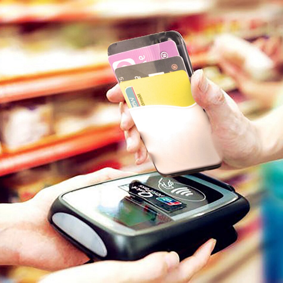 5Pcs Elastic Lycra Cell Card Holder Phone Wallet Case Women Men Business Credit ID Card Holder Pocket Stick Adhesive