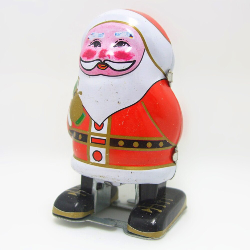 1pc Tin Tinplate Santa Robot Santa Claus Tinplate Christmas Robot Tin