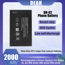 1-20 stück 3.7v bn -02 bn 02 bn02 für wiederaufladbare lithium-batterien nokia  xl 4g rm -1061 rm-1030 ersatz-handyakkus
