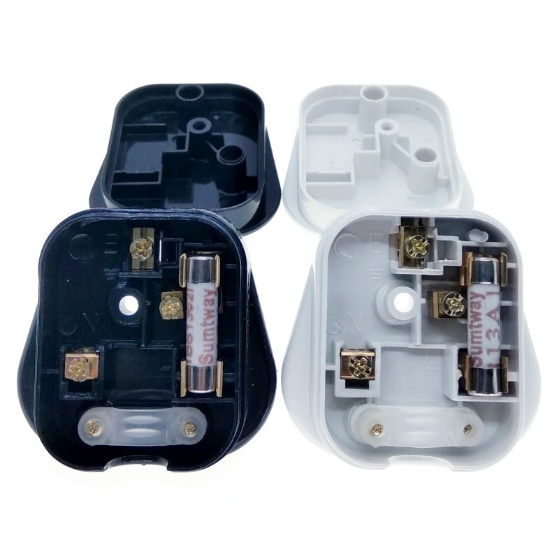 5 Pack - UK, Ireland, Malaysia, Singapore, HK Rewireable Peplacement Power Plug AC250V BS1363 13A Fused
