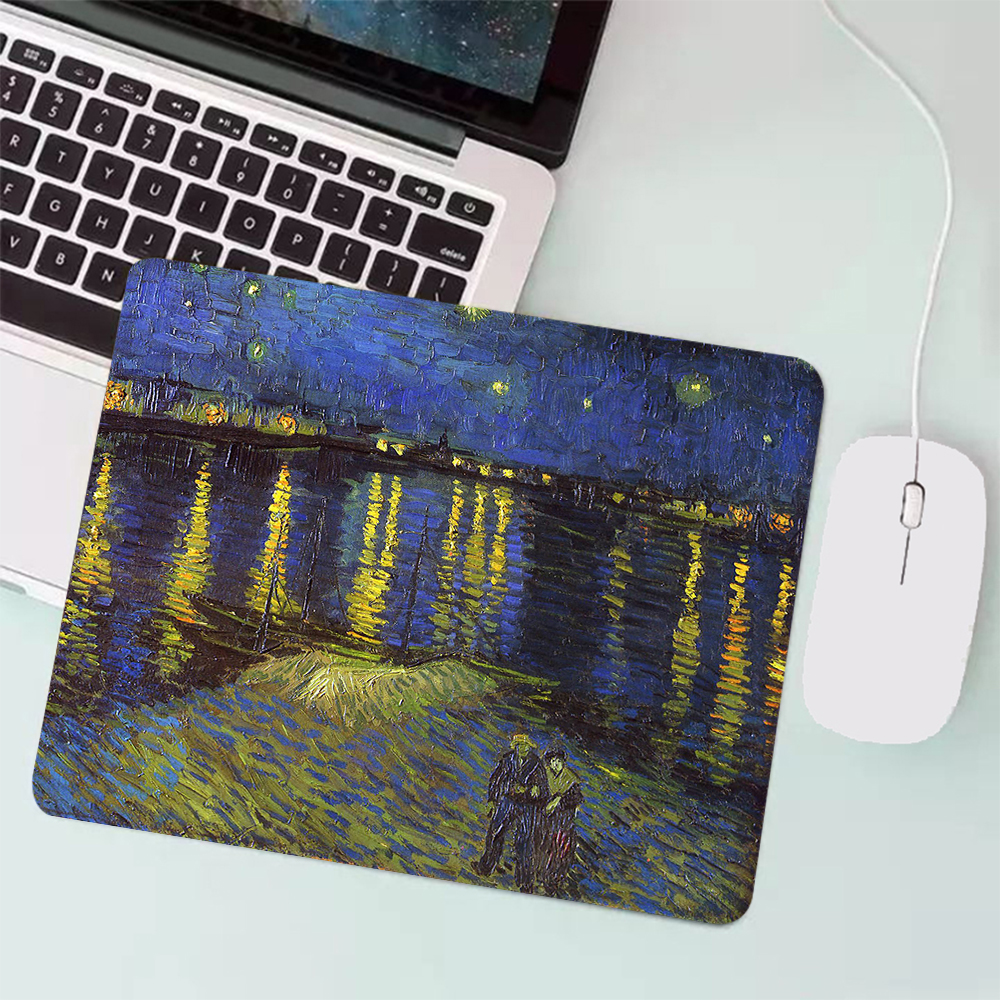 Van Gogh Painting Small Gaming Mouse Pad PC Gamer Keyboard Mousepad Computer Mouse Mat Laptop Carpet Anime Mause pad Desk Mat