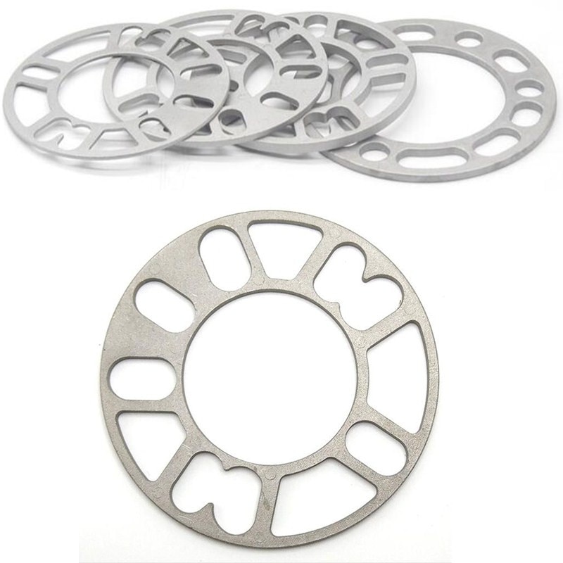 4x Universal 3/5/8/10MM Llanta de Aleación de aluminio prensadas Bohemia adaptador de placa de cuñas 4/5 pendientes de plata