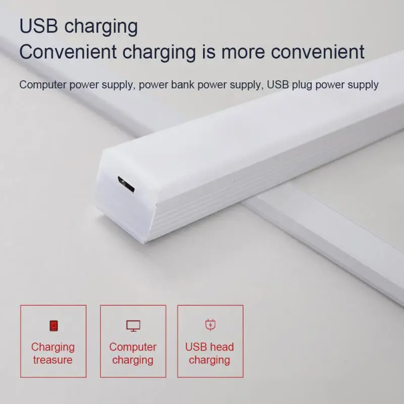 LED-lamp USB-nachtverlichting Kastlicht Oplaadbaar Bewegingssensor Licht Inductie Garderobe Kast Noodverlichting