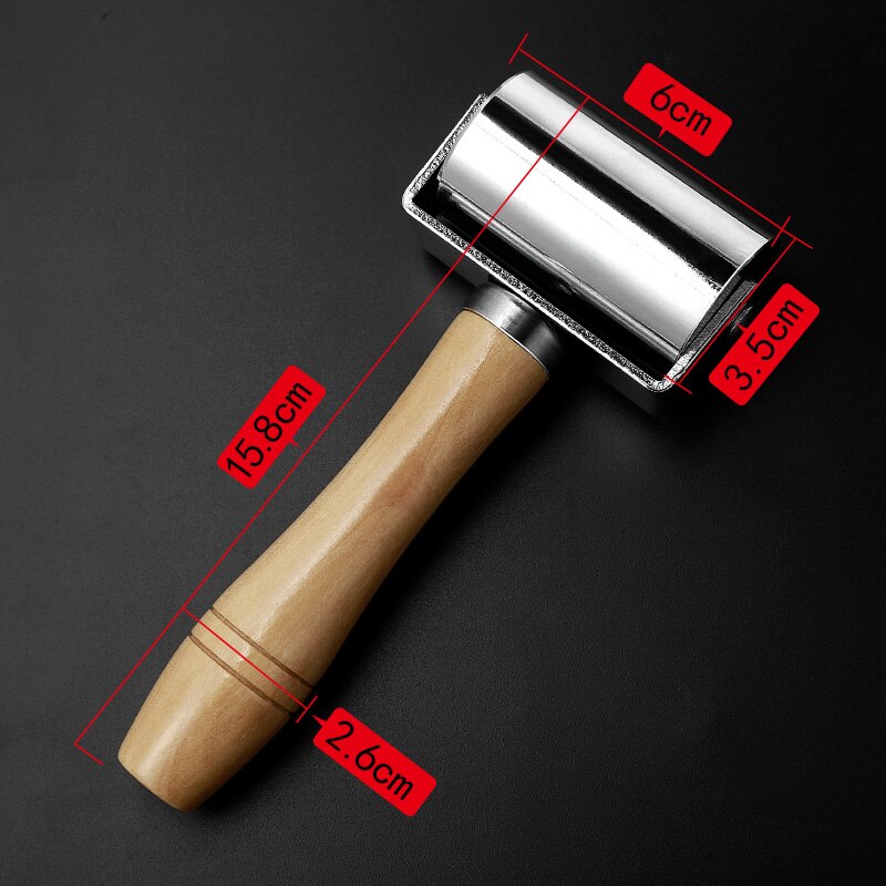 WUTA-Rodillo de prensa para bordes de cuero, herramienta de laminación de pegamento artesanal de 26/60mm, Creaser y alisar Bordes de cuero, rodillo de hierro de acero artesanal hecho a mano: Length 60mm