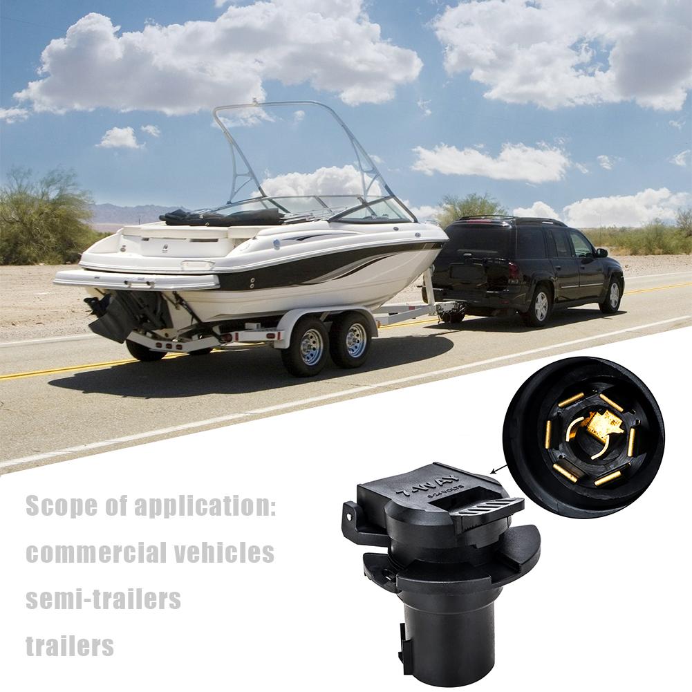 TIROL Vehicle-Side Trailer Socket 7 Pin RV Blade Style Adapter Connector