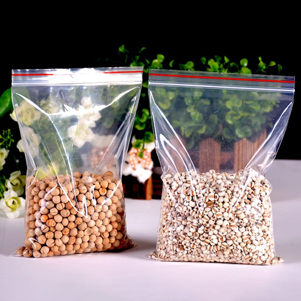Transparent PE Plastic Food Packaging Bag Self-sealing Bag Sealed Bag Complete Size Resealable Self-adhesive Bags