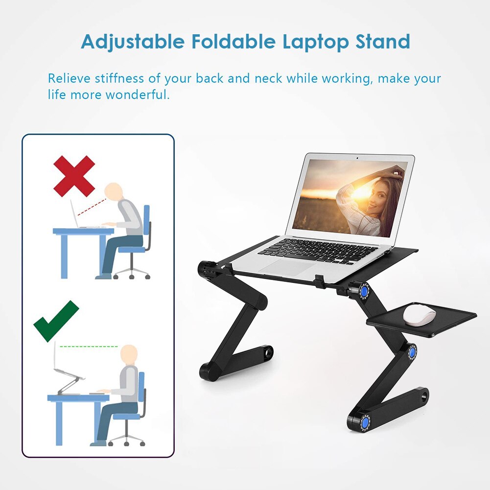 Ergonomic Laptop computer desk, adjustable laptop ... – Grandado