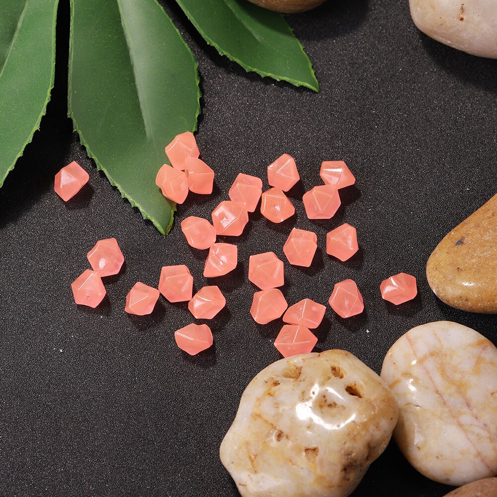 100Pcs Luminous Glowing Stones GloIin the Dark Garden Outdoor Aquarium Accessories for Fish Tank Decoration
