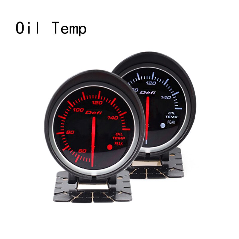 Universal df bf auto gauge varvräknare mätare med rött vitt ljus volt vatten temp oljepress vakuumförstärkning ext temp a/f ratio mätare: Oljetemp