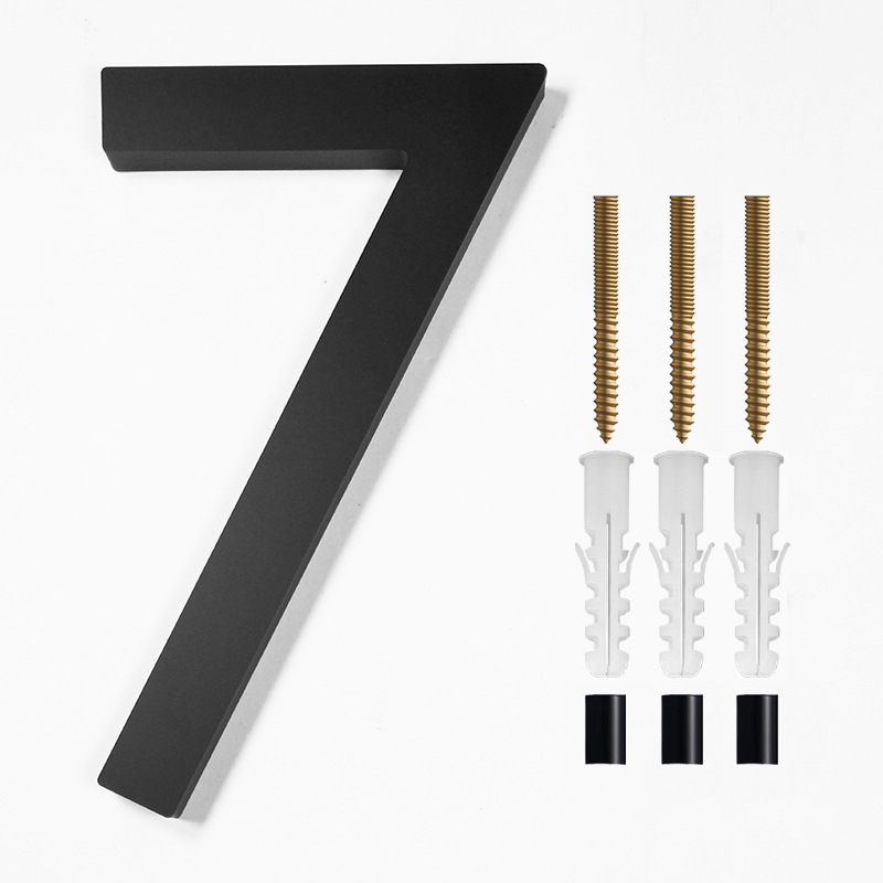 1PC Floating House Number,Modern Letters Door Alphabet,Home Outdoor Black 3D Numbers Address Door Number Plaques for Wall: WATER GREEN