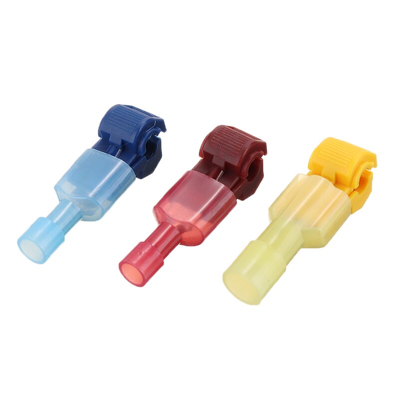 30pcs T-Tap Wire Spade Connector Kit Insulated Wire Cable Connectors Terminals Scotch Lock Quick Splice Electrical Set