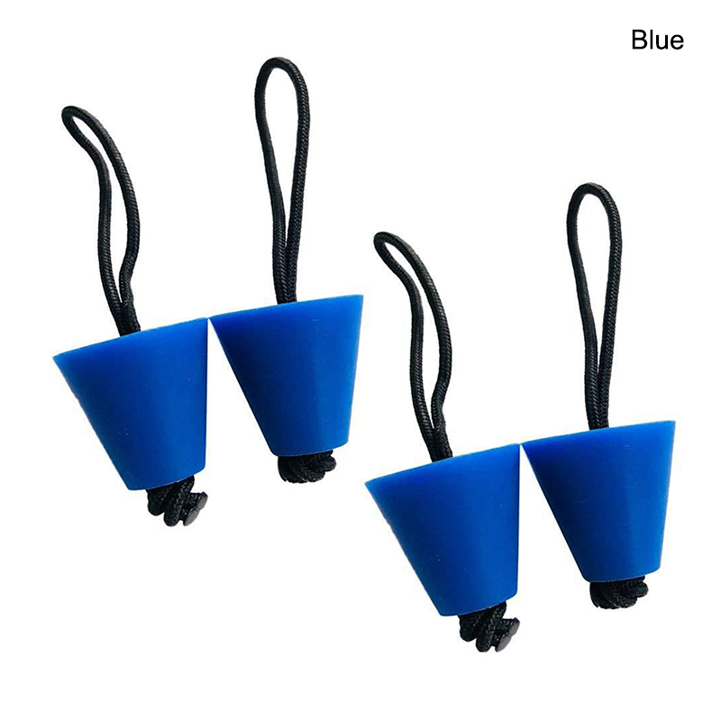 Kit de tapones universales de silicona para Kayak, tapones duraderos para canoa, tapón resistente al desgaste, pieza de repuesto, 4 piezas: Azul