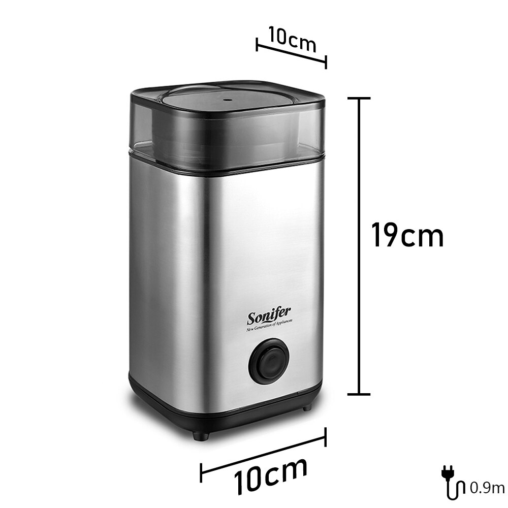 Sonifer-molinillo de café eléctrico para cocina, molinillo de pimienta y sal, potente, para especias, semillas de nueces, molino de granos de café, hierbas y nueces, 220V