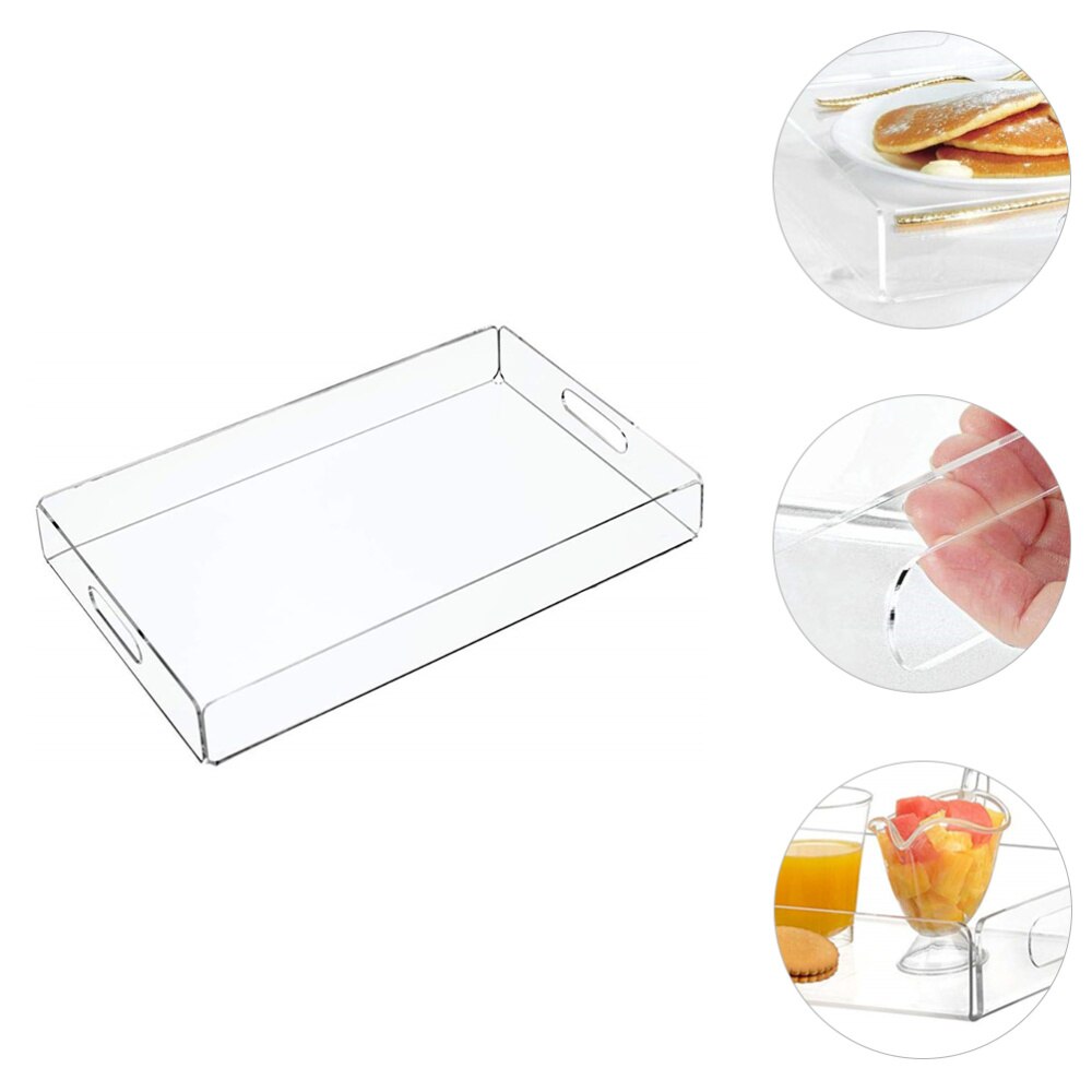 Transparent Acrylic Tray Acrylic Snack Plate Multifunctional Storage Plate