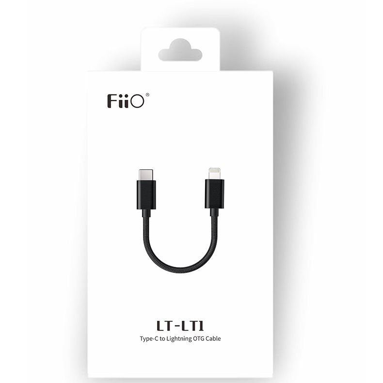 FiiO-Cable de datos LT-LT1 Lightning a tipo C, OTG, para dispositivos iOS, conexión USB, DAC, AMP, BTR5, BTR3K, Q3, Q5S, K9