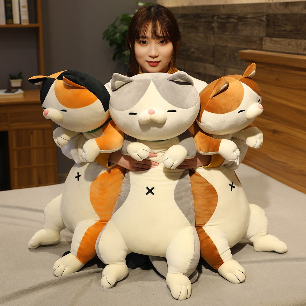 60-120cm Cute Shiba Inu Dog & Cat Plush Toys Stuffed Long Animals Sleep Boyfriend Pillow Doll Office Cushion Kids Girls