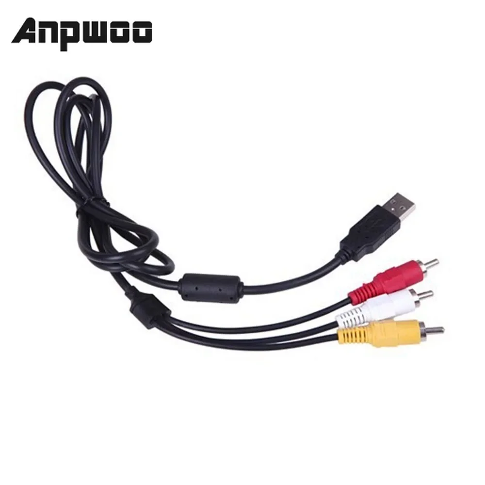 Cable USB A RCA 1,5 macho A 3 RCA macho, Cable de Audio y vídeo estéreo, adaptador de televisión AV A/V, 2,0 M