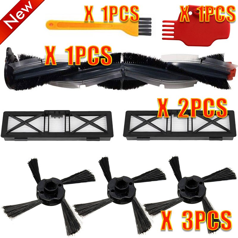 Combo Brush blade brush and bristle brush Beater for Neato Botvac D3 D4 D5 D6 D7 connected D series Vacuum Cleaners kit parts: 8pcs