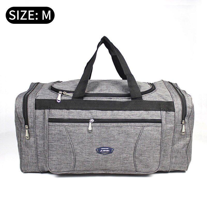 Women Men Oxford Travel Duffel Bag Carry on Luggage Bag Men Tote Large Capacity Weekender Gym Sport Holdall Overnight Bag XA189K: Medium gray